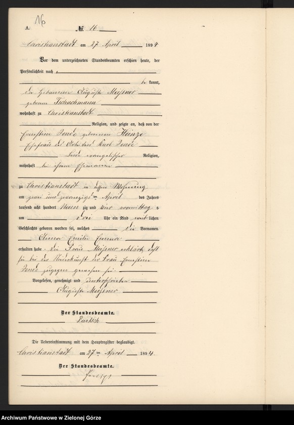 image.from.unit.number "Geburts-Neben-Register im Standes-Amt Christianstadt Kreis Sorau 1894"