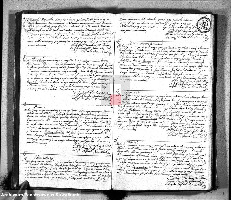 image.from.unit.number "Akta zejścia gminy święto jeziorskiey, powiatu seyneńskiego, w departamencie łomżyńskim od dnia pierwszego maia roku tysiąc osiemset ósmego"