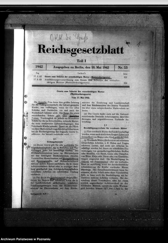 Obraz 5 z jednostki "Mutterschutz vom 17. V. 1942."