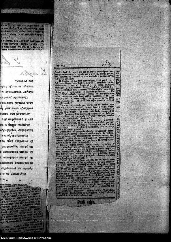 Obraz 17 z jednostki "Sprawy szczegółowo-administracyjne Prasa"