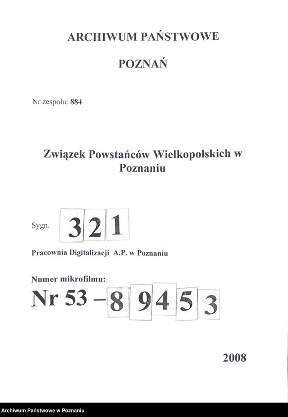 Obraz 1 z jednostki "Ryczywół, powiat Oborniki - akta koła."