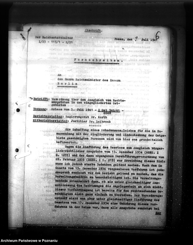 Obraz 11 z jednostki "Verordnung über den Ausgleich von Rechtsansprüchen"