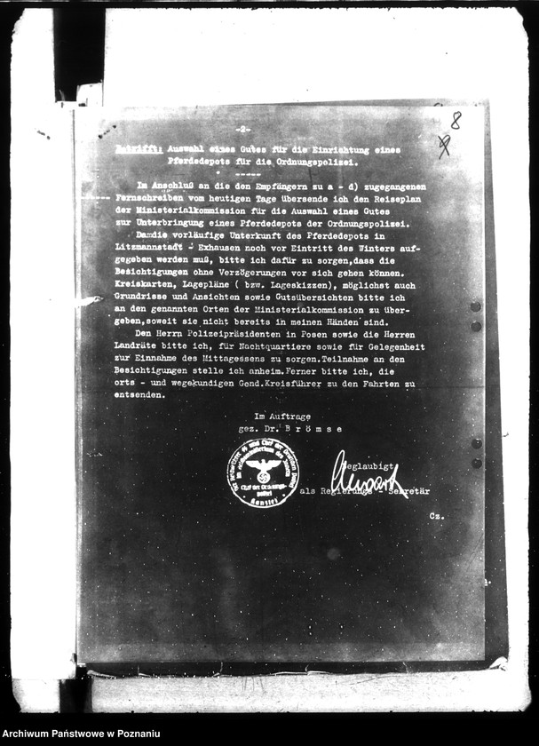 Obraz 12 z jednostki "Pferdedepot der Polizei - Hermanntal bei Neustadt (Posadowo, powiat Nowy Tomyśl) I"