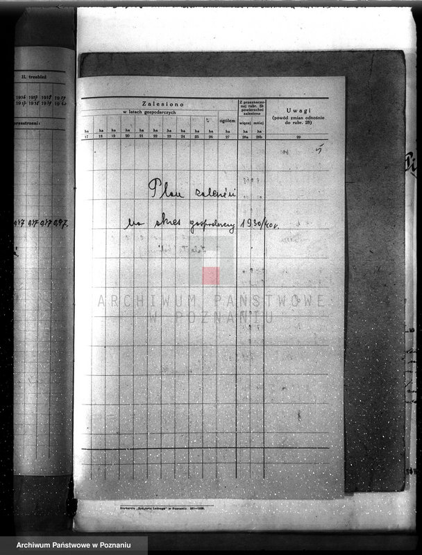 image.from.unit.number "Plan urządzenia gospodarstwa leśnego dla lasu majętności Otto Qiurama w gminie Piotrowo powiat szamotulski"
