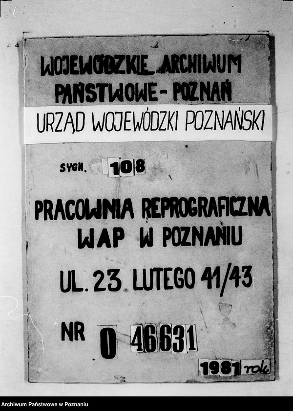 Obraz 1 z jednostki "Spisy spraw /Wydziału Rolnictwa i Reform Rolnych/"