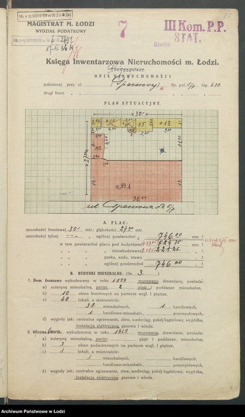 image.from.unit.number "Księga inwentarzowa nieruchomości m. Łodzi ul. Spacerowa"