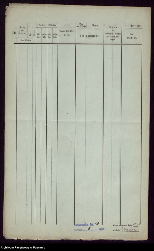 Obraz 6 z jednostki "Duplikat des Taufregisters"