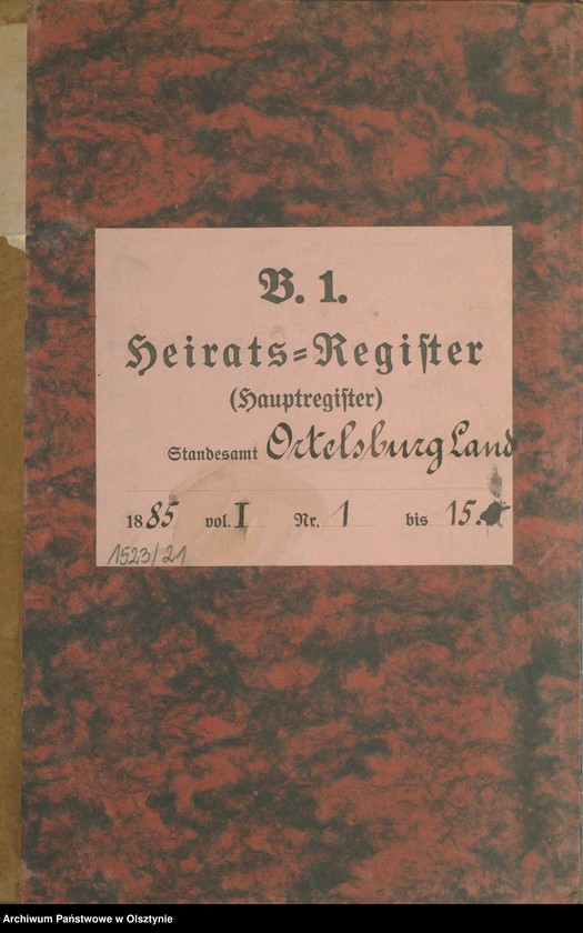 image.from.unit.number "Heiraths-Haupt-Register Nr 1 - 15"