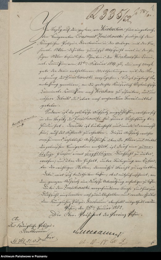 Obraz 5 z jednostki "A. betr. den polnischen Emigranten Erasmus Zmichowski"