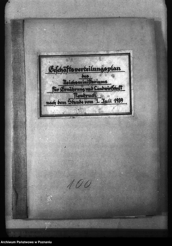 Obraz 3 z jednostki "Geschäftsverteilungsplan des Reichsministerium für Ernährung und Landwirtschaft"