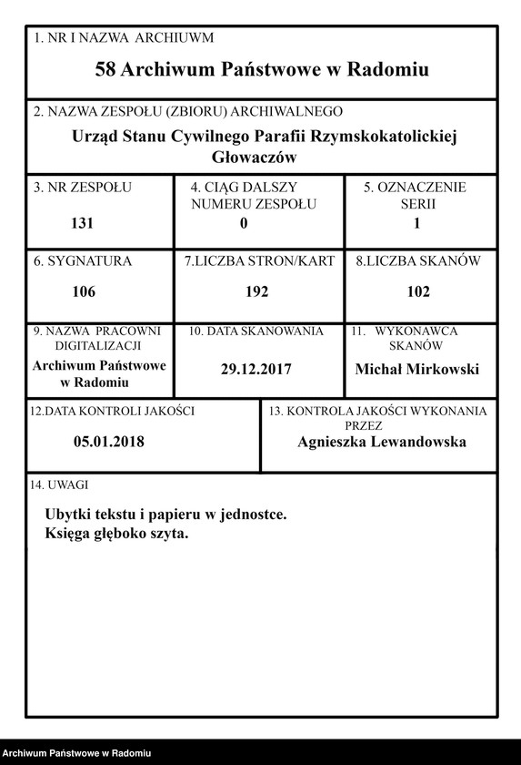 image.from.unit.number "[Duplikat Tom I a i Tom I b Księga urodzonych parafii Głowaczów za 1916 rok]"