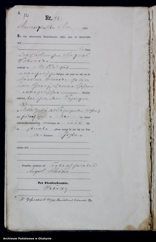 Obraz 14 z jednostki "Geburts-Haupt-Register Nr.1-47. 1-69"