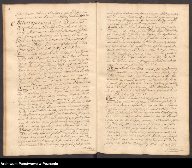 Obraz 16 z jednostki "Acta officii consularis civitatis SR.Mtis Posnaniae."