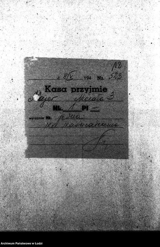 Obraz 15 z jednostki "[Protokoły stwierdzające wydanie przesyłek nadesłanych dla mieszkańców getta]"