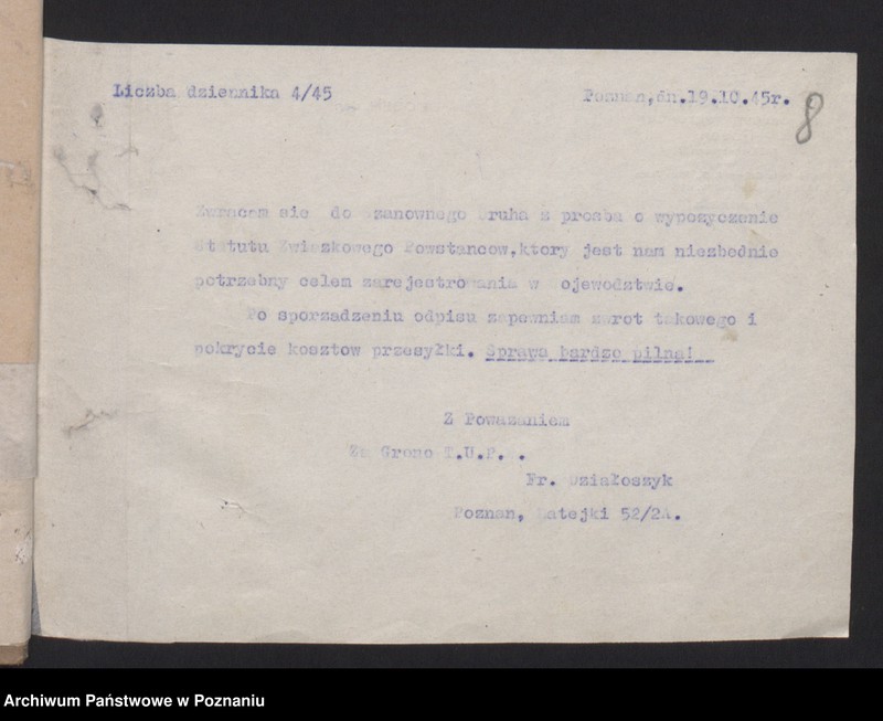 image.from.unit.number "Organizacja Związku Powstańców Wielkopolskich."