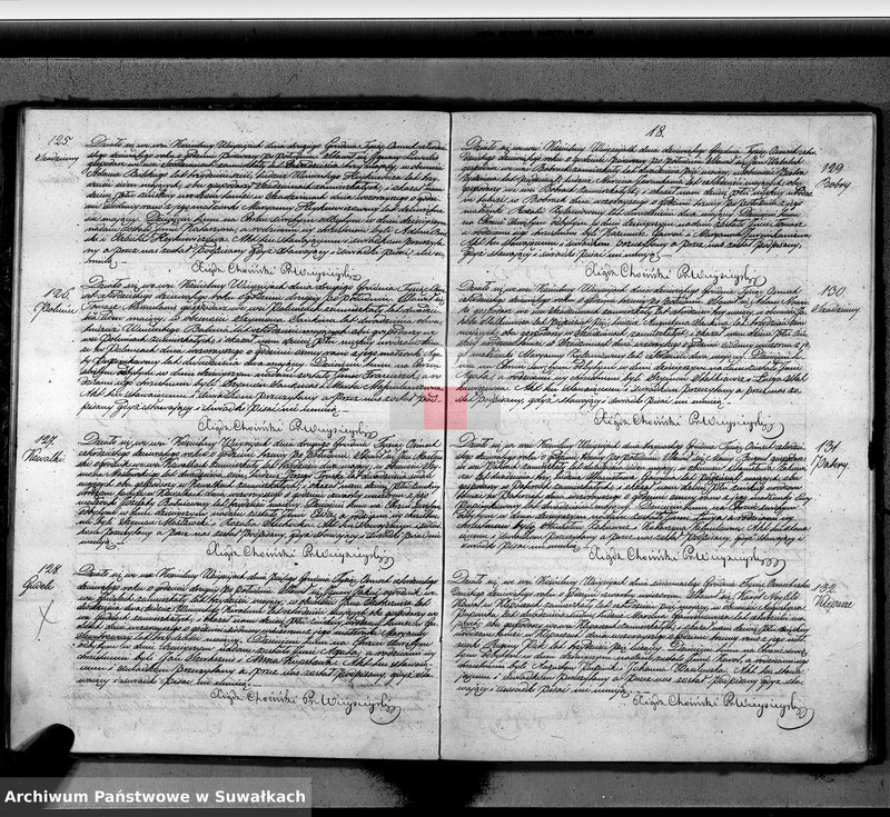 image.from.unit.number "Księga duplikat aktów urodzenia, małżeństw i zejścia parafii Wieysieie z roku 1849"