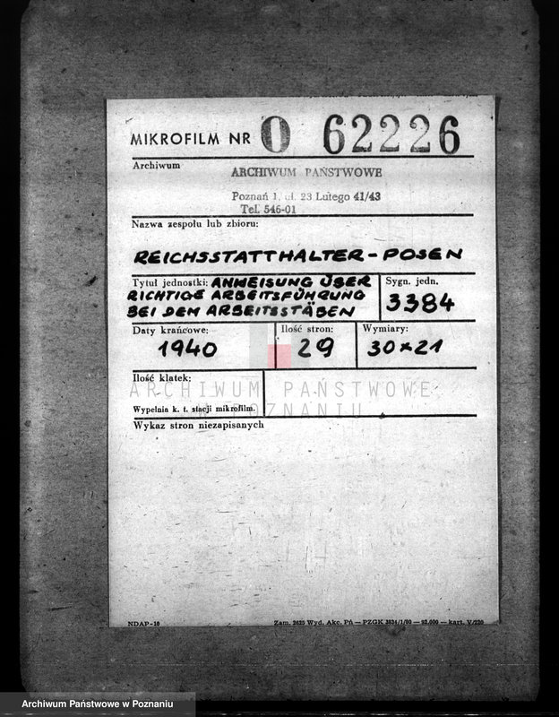 Obraz 2 z jednostki "Anweisung über richtige Arbeitsführung bei den Arbeitestäben"