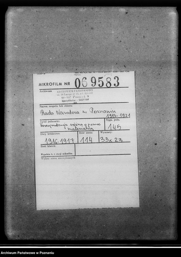 Obraz 2 z jednostki "Korespondencja różna o pomoc materialną."