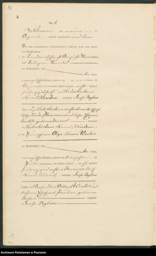 Obraz 15 z jednostki "Heiraths-Haupt-Register"