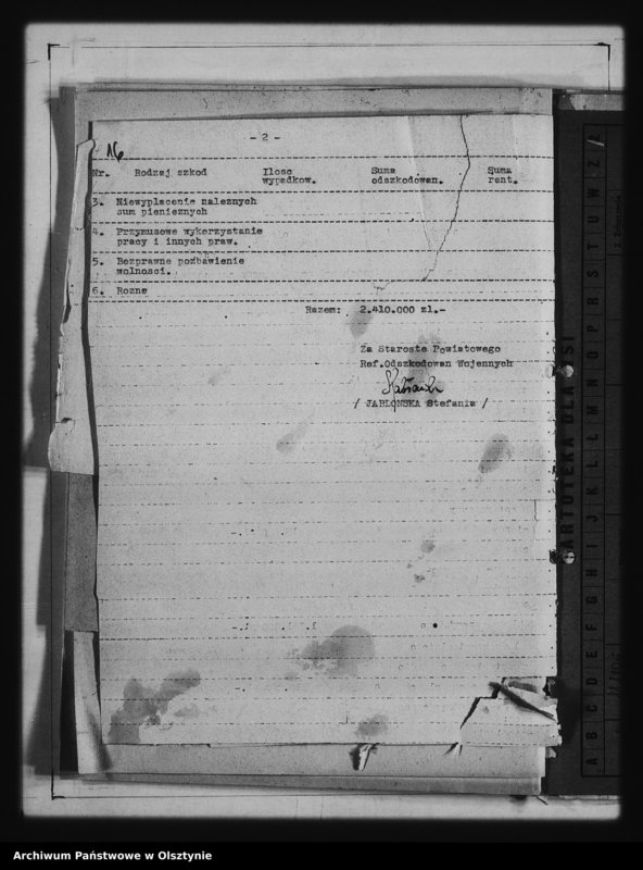 image.from.unit.number "Sprawozdania i ankiety szkód wojennych pow. Morąg i Mrągowo"