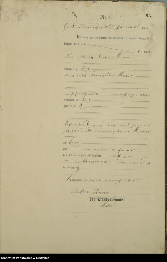 Obraz z jednostki "Sterbe-Haupt-Register Nr 1 - 80"