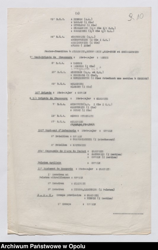 Obraz 13 z jednostki "Etat de Siege-Generalites-Notes de Principe-Renseignements-Organisations de Combat /Koerspondencja i zarządzenia dotyczące stanu wyjątkowego/Raporty dzienne o sytuacji wojskowej, incydenty, obwieszczenia/ 2.06.-1.07.1922"