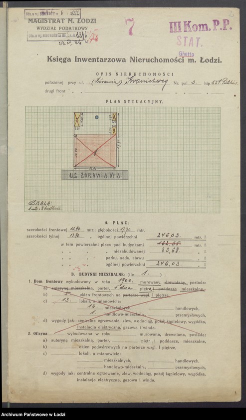 image.from.unit.number "Księga inwentarzowa nieruchomości m. Łodzi ul. Żurawia"