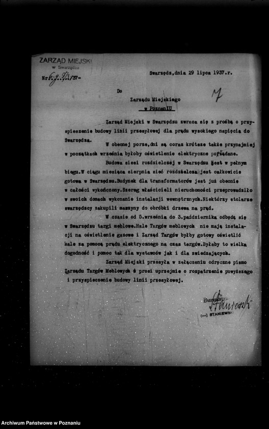 Obraz 11 z jednostki "Wniosek o uprawnienie na zakład elektryczny miasta Swarzędza powiat poznański"