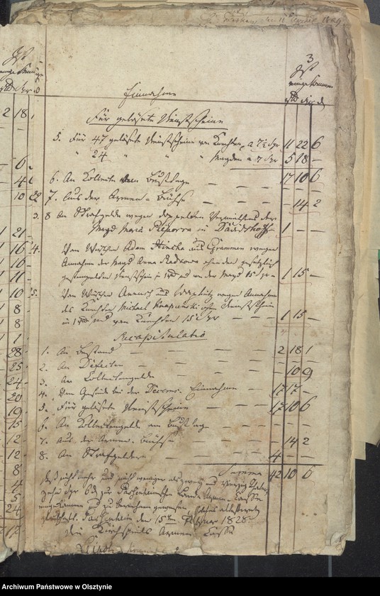 image.from.unit.number "Passenheimsche Land Armen-Cassen-Rechnung"