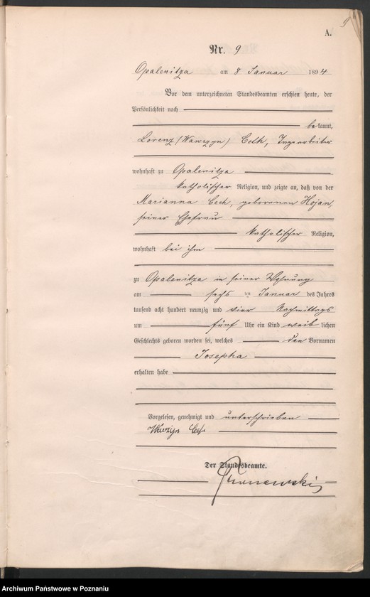 Obraz 12 z jednostki "Księga urodzeń"