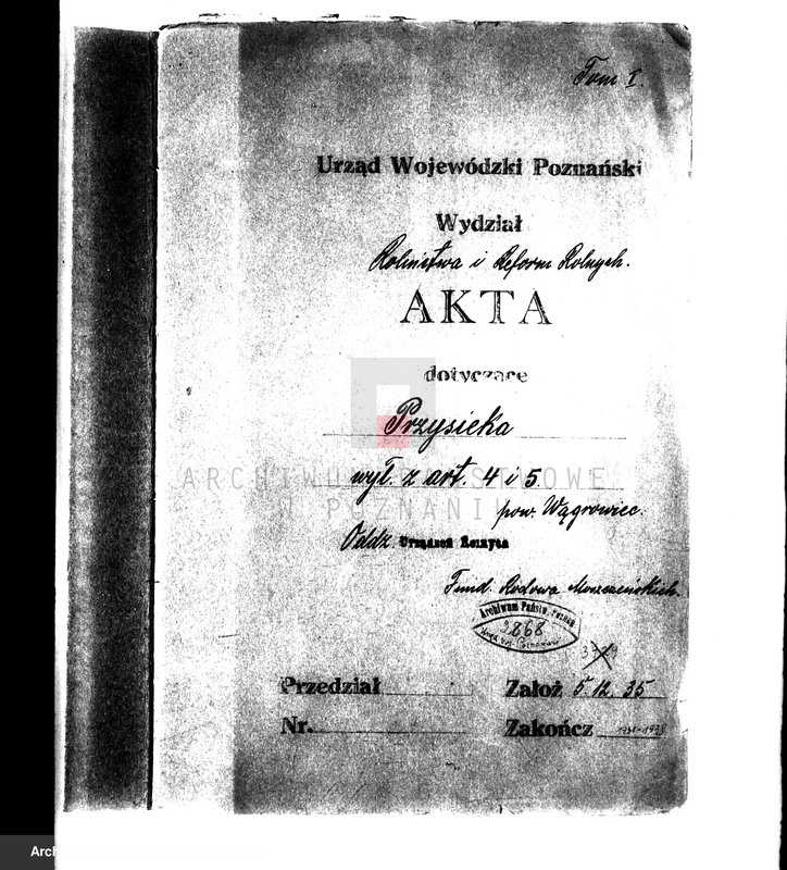 Obraz 4 z jednostki "Majątek Przysieka powiatu wągrowieckiego wyłączenie z art. 4 i 5 ustawy o wykonaniu reformy rolnej Fundacja rodowa Moszczeńskich"