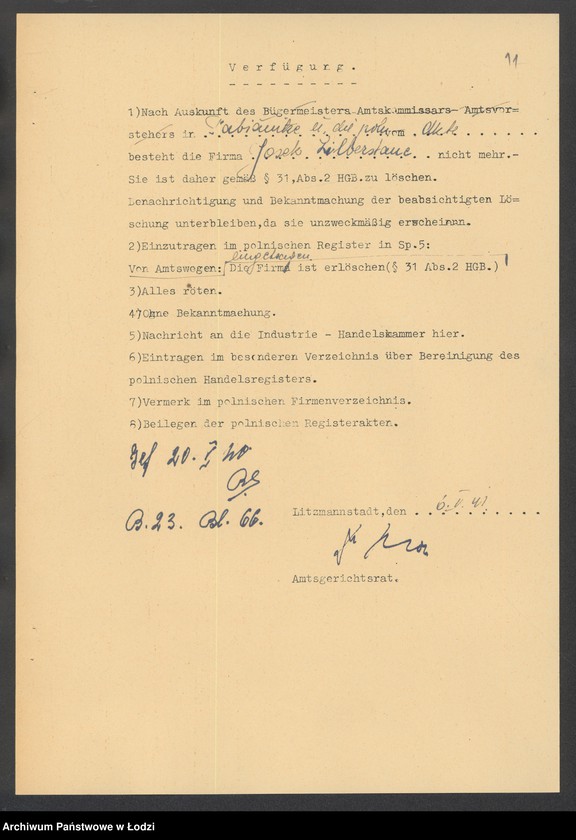 Obraz 13 z jednostki "Zilbersztanc Josek- sprzedaż mąki i zboża"