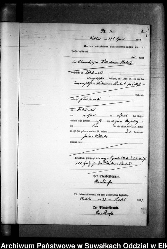 image.from.unit.number "Geburts-Neben-Register des Preussischen Standes-Amtes Kehlen Kreis Angerburg"