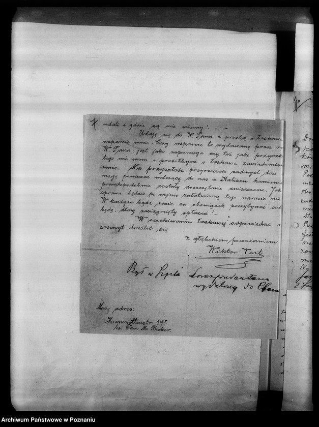 Obraz 11 z jednostki "Korespondencja Polaków przebywających w Lipsku i Saksonii w sprawie pomocy materialnej."