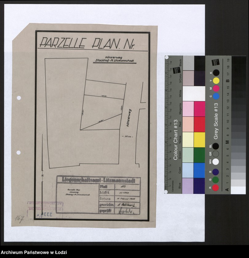 Obraz 1 z jednostki "Parzelle plan Nr. Winzerweg Stockhof-M.-Litzmannstadt"