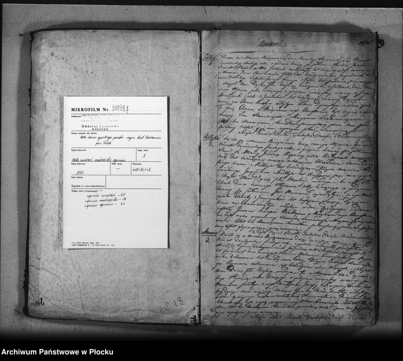 Obraz 3 z jednostki "Akta urodzeń, małżeństw i zgonów"