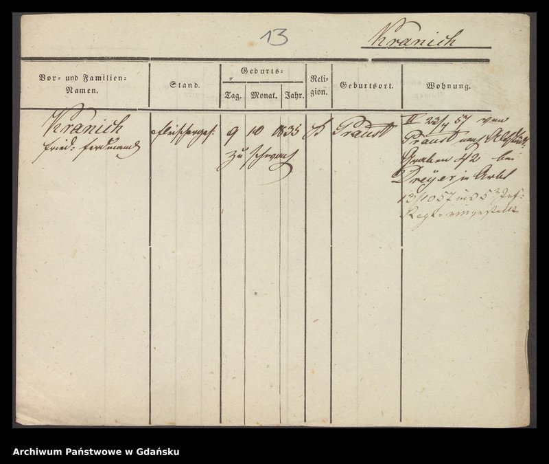 image.from.unit.number "Karty meldunkowe: Kranich - Kraski"