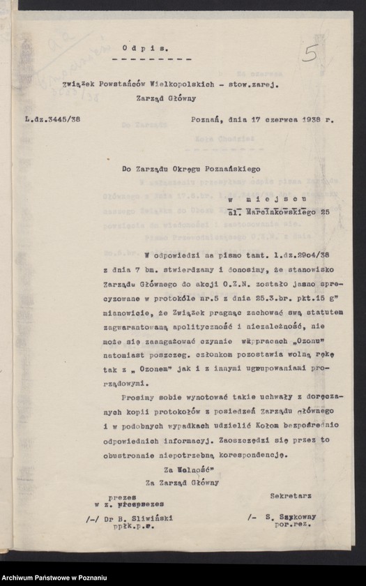 Obraz 8 z jednostki "Chodzież - akta delegata powiatowego."