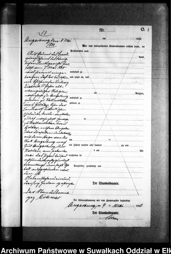 image.from.unit.number "Sterbe-Neben-Register des Preussischen Standes-Amtes Kehlen Kreis Angerburg"