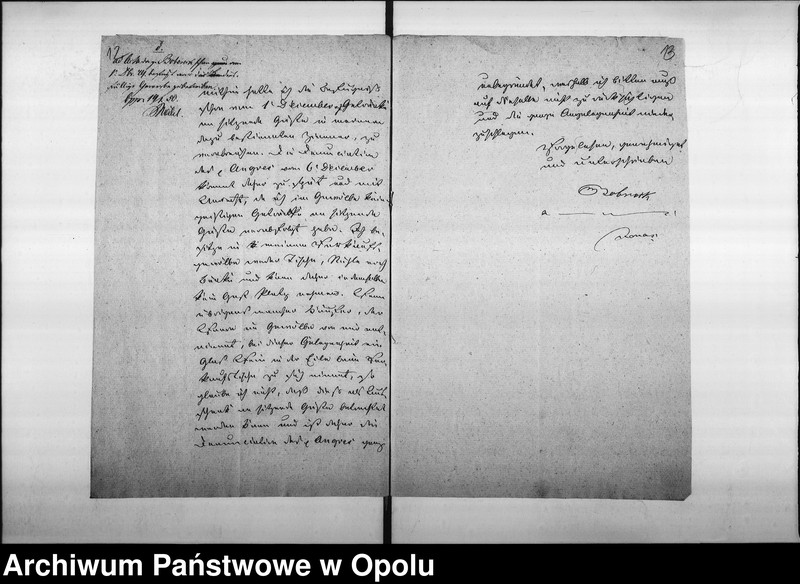 Obraz 11 z jednostki "Acta des Magistrats zu Oppeln betreffend die dem p. Bobreck ertheilte Erlaubniß zum Kleinhandel mit geistigen Getränke und zur Errichtung eines Kaffen=Etablissements in seinem Hause No 35 Odervorstadt so wie die Denunciation des p. Angres"