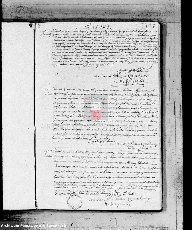 image.from.unit.number "Duplikat akt urzędnika Stanu Cywilnego wyznania mojżeszowego Okręgu Wiejsieje pro 1861"