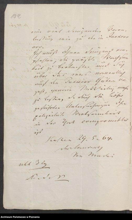 Obraz 18 z jednostki "Acta generalia des Oberpäsidialkommissars Landrat von Madai zu Kosten betreffend die Verfolgung der polnisch-revolutionären Umtriebe im Kreise Kosten /Kościan/."