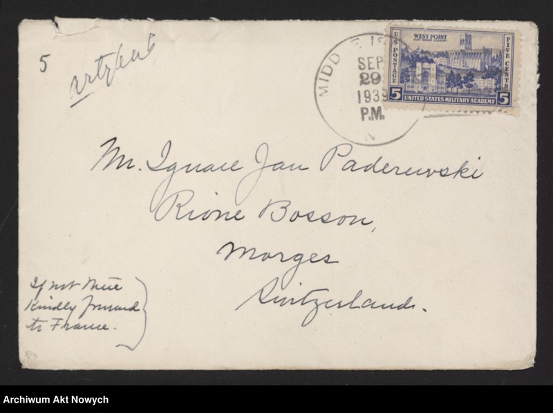 Obraz 7 z jednostki "Bartlett Agnes Willand; Załączniki: artykuł "A recognition of Poland" w: "The Sun" - N. York, 6 XI 1918 r.; L.1 (kopia - maszynopis)"