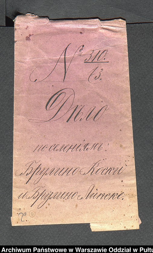Obraz 4 z jednostki "O urządzaniu chłopów byłej rządowej wsi Brulino Koski i Brulino Lipskie, gm. Nur wchodzącej w skład prywatnej własności Obryte należące do Osipa Godlewskiego"
