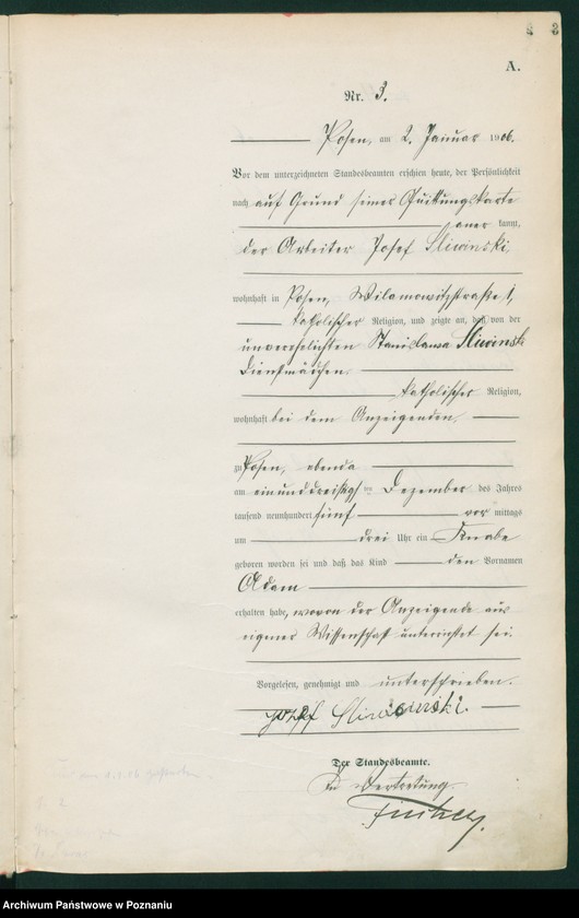 Obraz 5 z jednostki "Księga miejscowa urodzeń tom I"