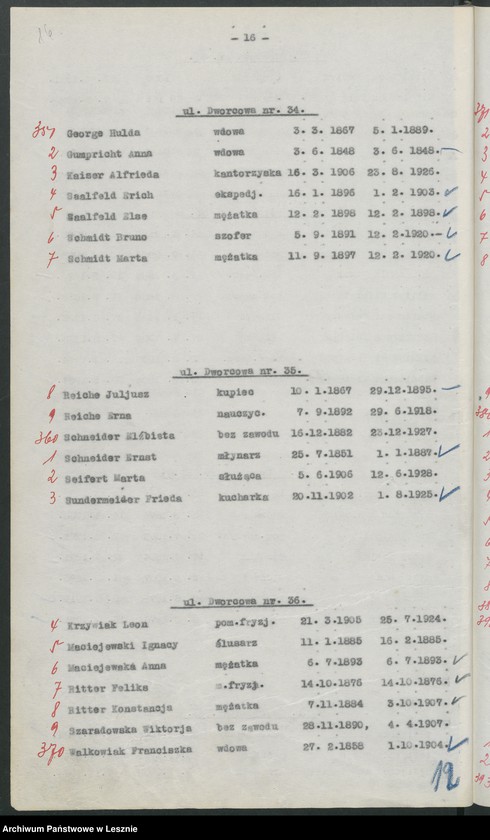 Obraz 19 z jednostki "[Obwód VI - głosuje w Katolickiej Powszechnej Szkole Żeńskiej /listy wyborców/]"