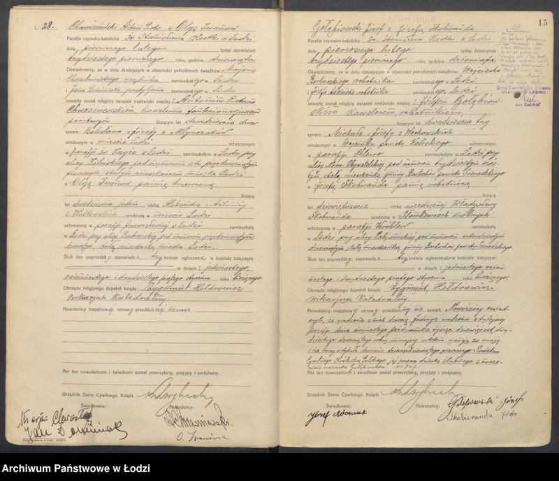 Obraz 17 z jednostki "Akta małżeństw"