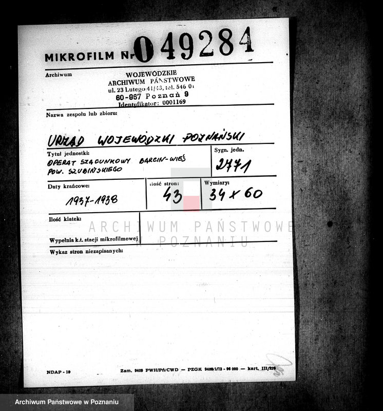 Obraz 2 z jednostki "Operat szacunkowy Barcin- wieś powiatu szubińskiego"