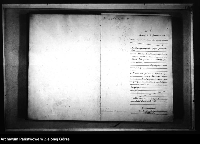 Obraz 5 z jednostki "[Księga akt urodzenia rok 1910-Żary miasto]"