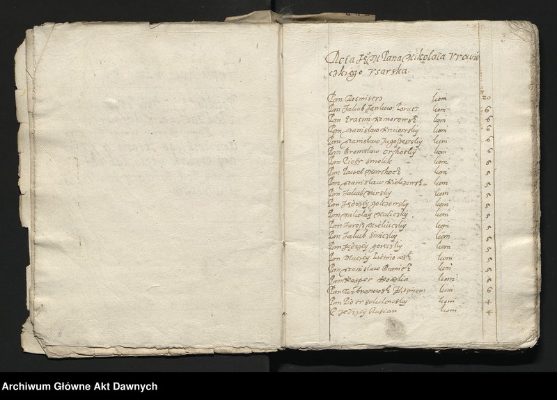 image.from.unit.number "Zbiór pism rozmaitych Wydziału Wojskowego tyczących, w. XVI - XVIII"